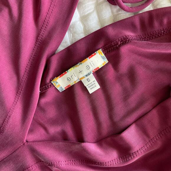 ANTHROPOLOGIE Eri + Ali Briella Tunic Dress Size Small Purple Pink Red Relaxed - Picture 15 of 16